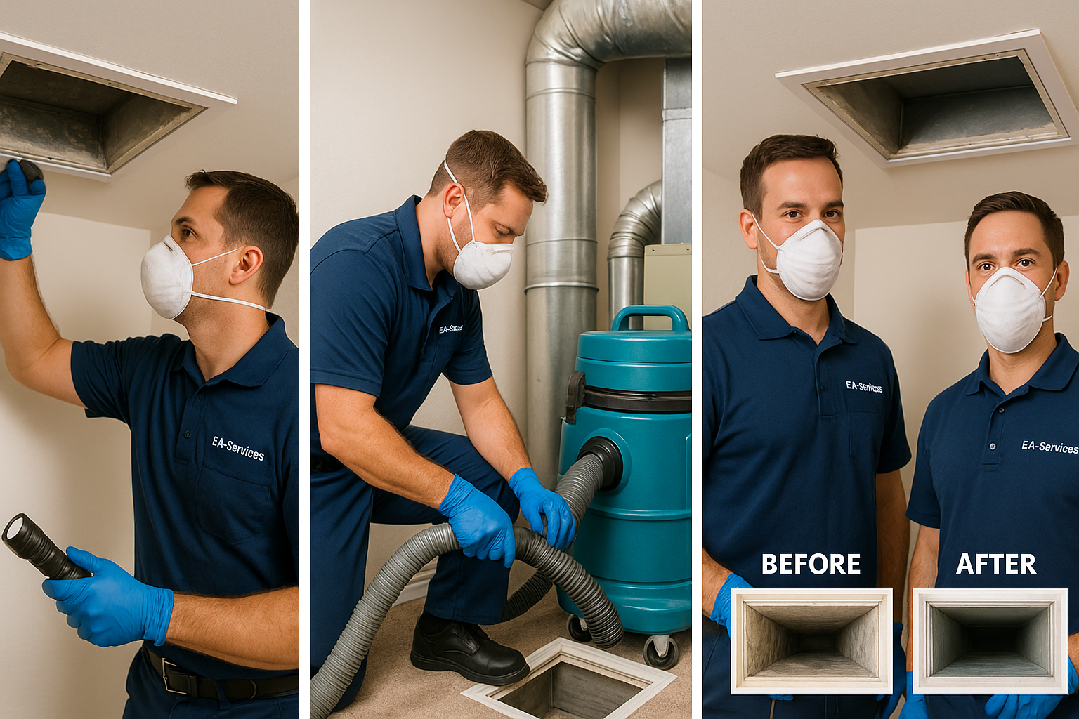 Professional air duct cleaning process in Gold Canyon